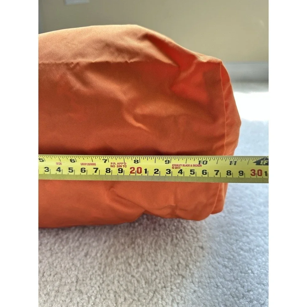 Dooney Bourke Wayfarer Light Weight Tote Bag Nylon Leather Trim Shoulder Orange